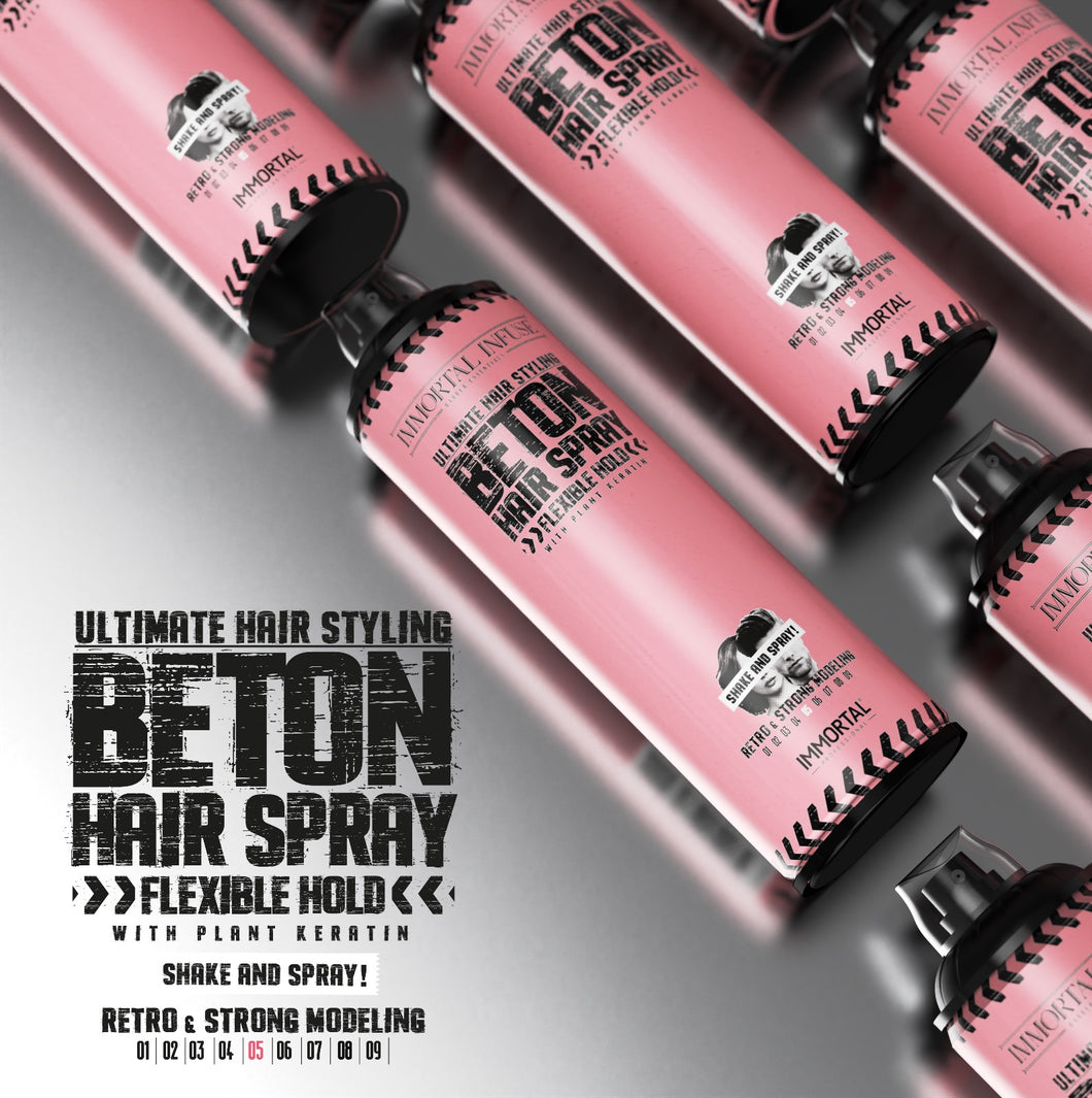 'Beton Hair Spray Flexible Hold' low shine/plant keratin/500ml