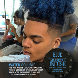 Coloring Hair Wax in Blue